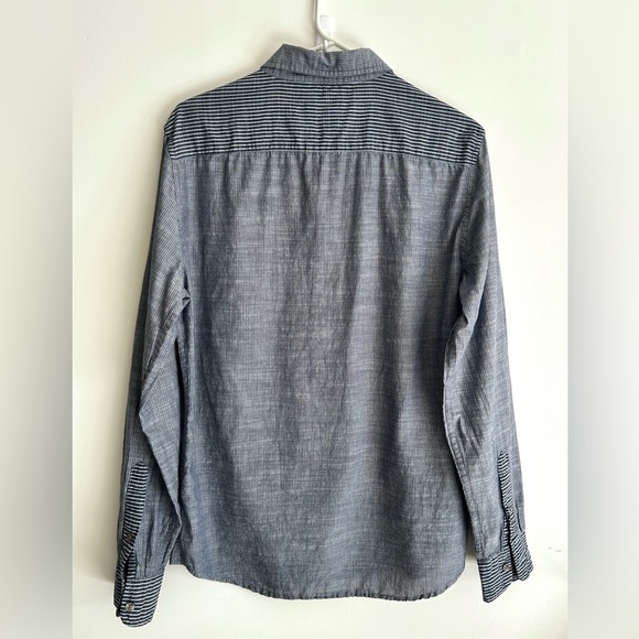 DESIGUAL Stripe Embroidered Shirt with Contrasting Pocket | Small | Unisex | - Picture 6 of 8